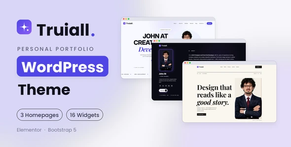 Truiall – Personal Portfolio WordPress Theme.